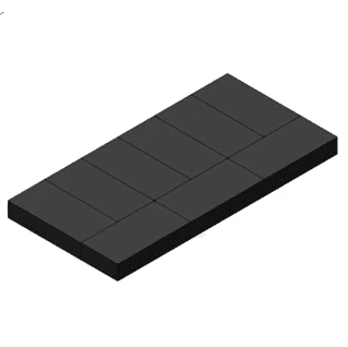 Set: Podium 6x3 - 40cm (Met afrok en tegel)